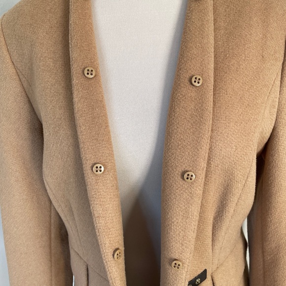 Sz 6 Ivanka Trump Camel Wool Blend Belted Coat - Picture 13 of 15